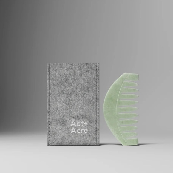 act+acre Other - ACT + ACRE NEW Gua Sha Scalp Comb Tool Natural Jade